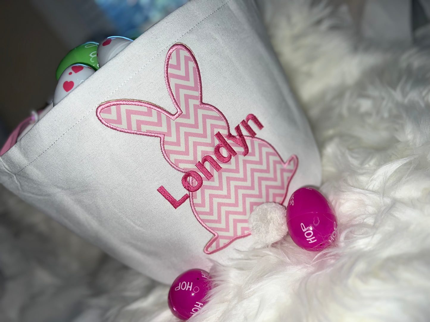 Custom Embroidered Easter Basket